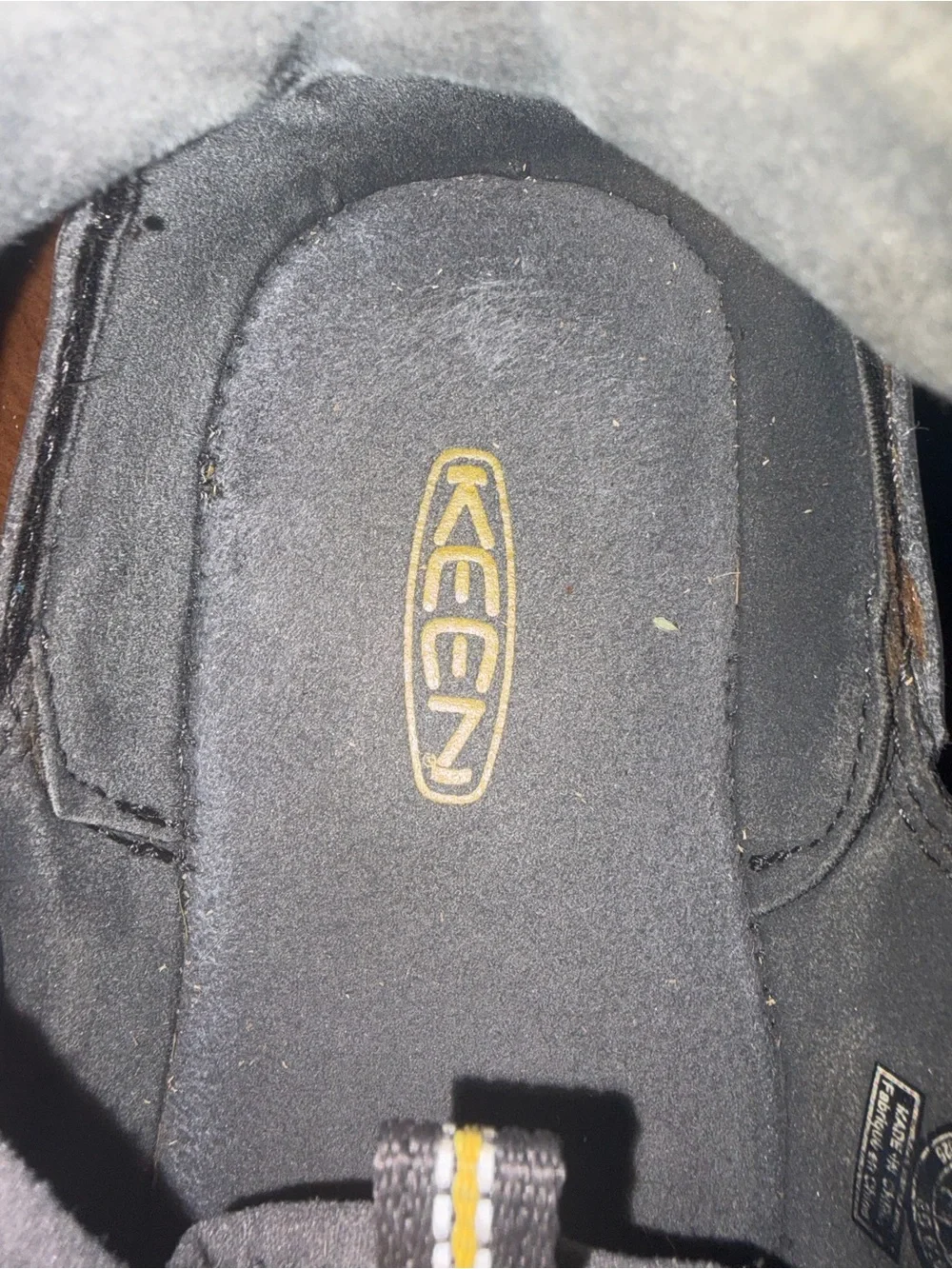 Keen Black Shoe with Yellow Logo Accent